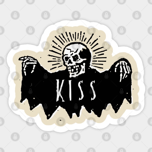 kiss bat bone Sticker by cenceremet